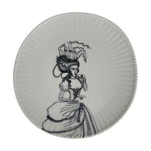ANTHROPOLOGIE Plate Florence BALDUCCI Lady Finery RARE! 10.75" D Crimpled Edge